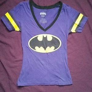 Batman Purple Low Cut Jersey Style Shirt